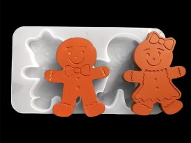 Molde silicona hombre y mujer de jengibre